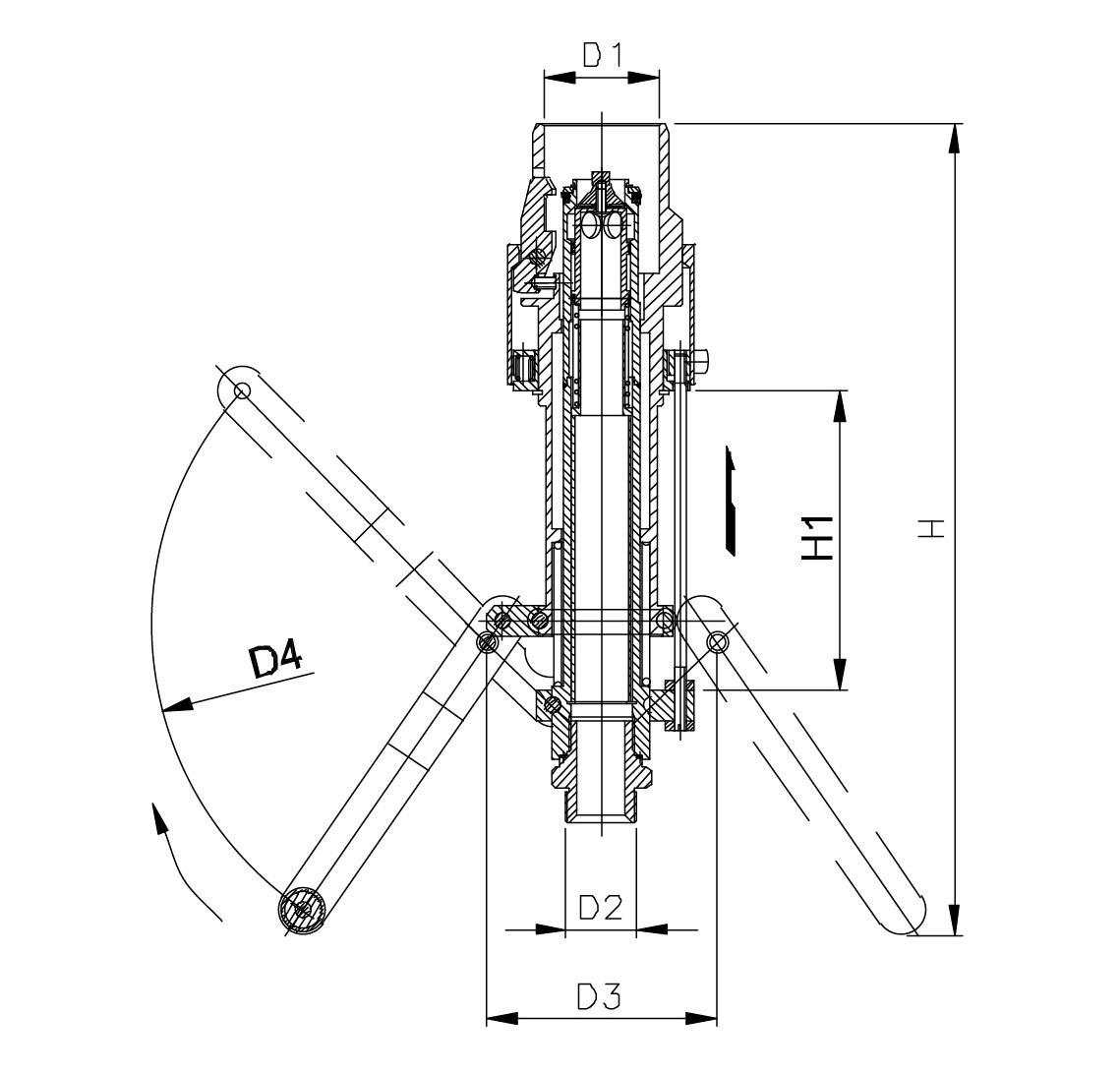 DCJ-25A 4MPa LNG LN2 فوهة موزع محطة تعبئة الغاز 