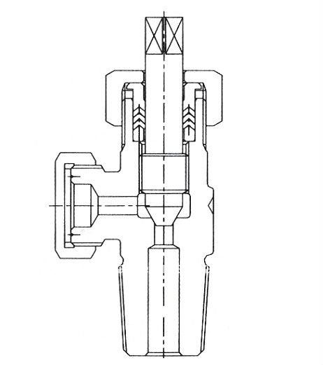 صمام أسطوانة الكلور النحاسي QF-10 مع ساق ومغزل SS304